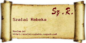 Szalai Rebeka névjegykártya